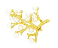 Brosche Mikimoto Dame in Gold Perla PB 357 - PB 357